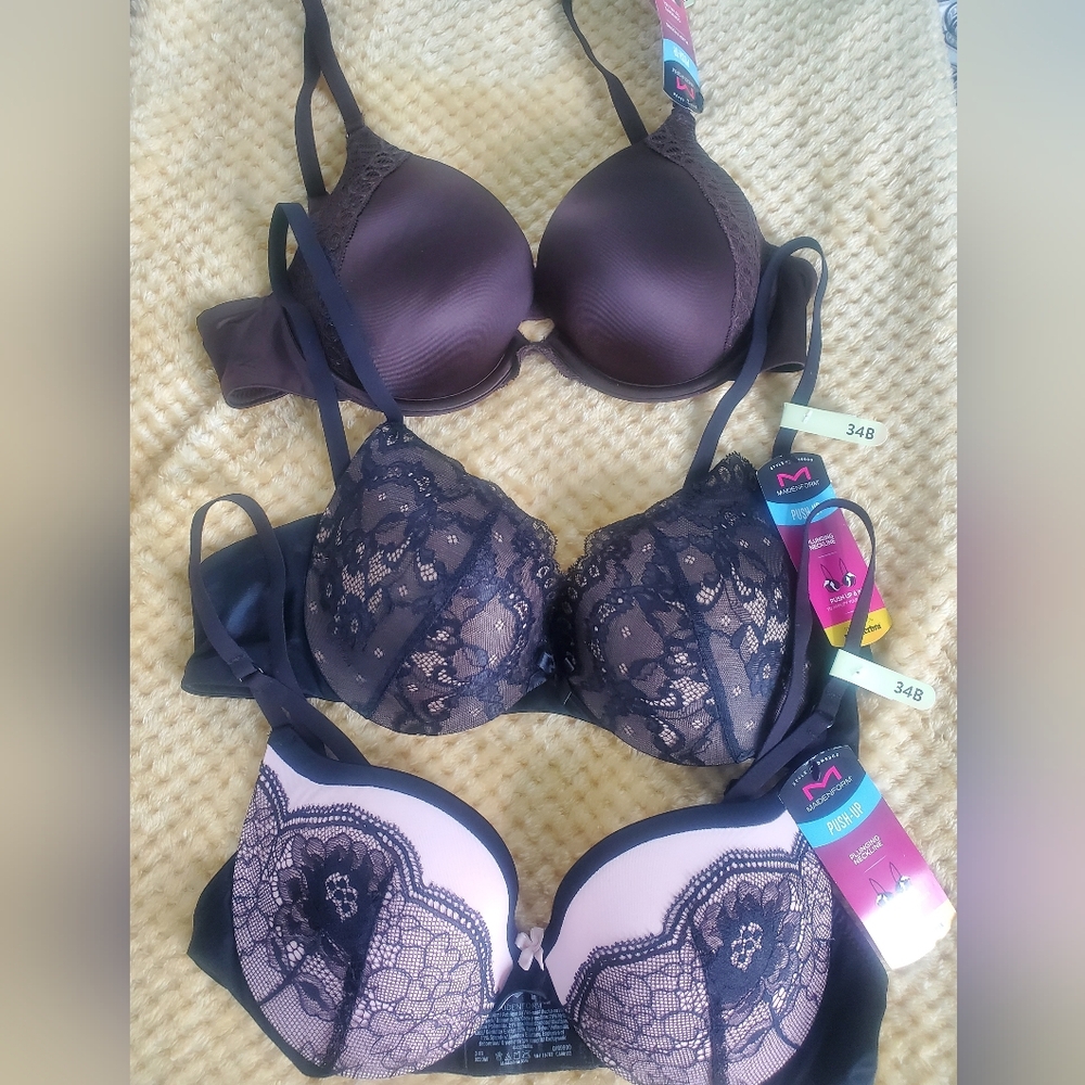 3 Maidenform PushUp Bras